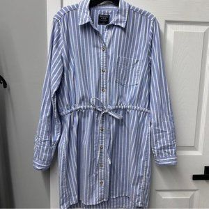 Abercrombie & Fitch Striped Shirt Dress size L
